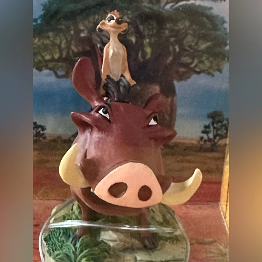New Disney The Lion King Timon & Pumbaa Enesco Sculpted Figurine 3” NIB